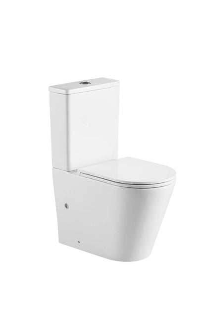 Fino WhisperFlush Matte White Close Coupled Back to Wall Toilet Suite with Thin Seat