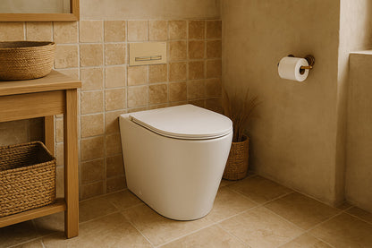 Fino WhisperFlush Matte White Floor Pan with Thin Seat