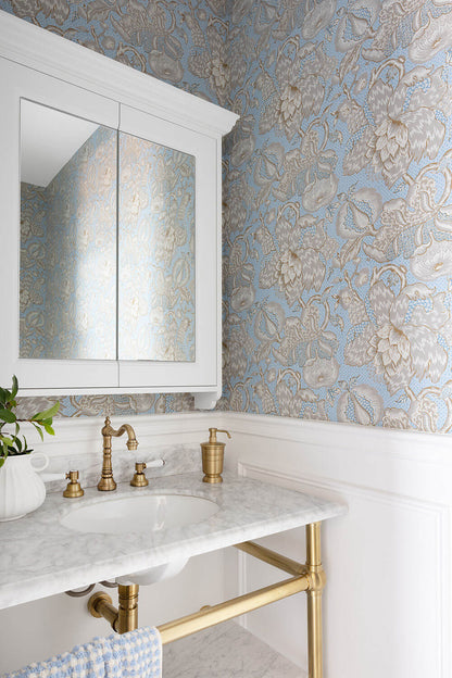 Mayer Basin Stand With 90 x 55 Real Carrara Marble Top - Brushed Brass