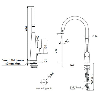 Greens Galiano Slimline Sink Mixer