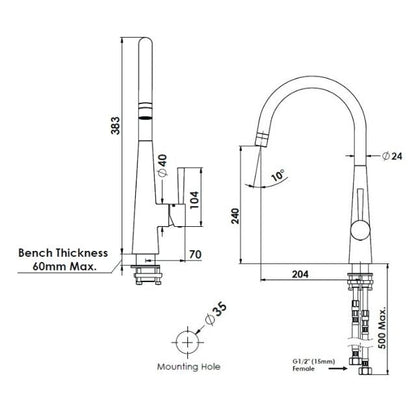 Greens Galiano Slimline Sink Mixer