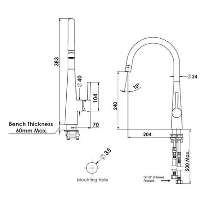Greens Galiano Slimline Sink Mixer