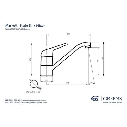 Greens Marketti Blade Sink Mixer