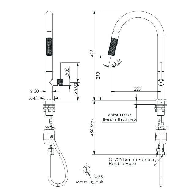 Greens Tesora Pulldown Sink Mixer