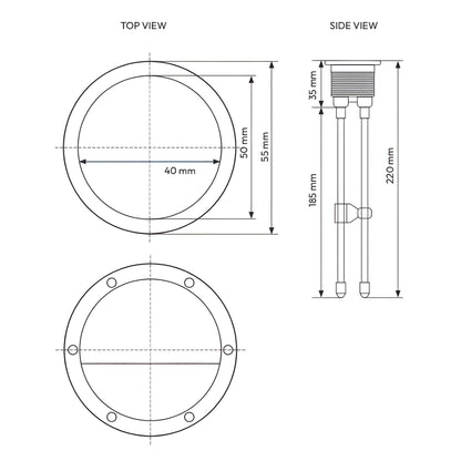 BELBAGNO TOILET SUITES ROUND FLUSH BUTTON 55MM