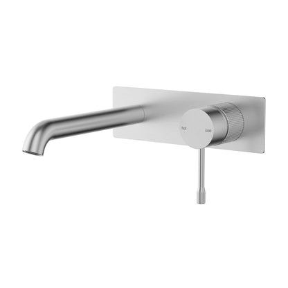 Linie Wall Basin Mixer W/- 180mm Spout - Brushed Nickel