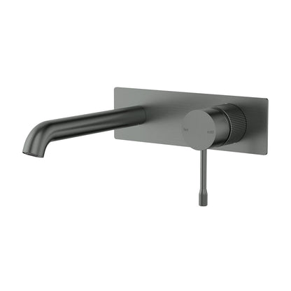 Linie Wall Basin Mixer W/- 180mm Spout - Gun Metal