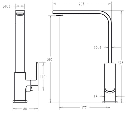 Ceram Sink Mixer - Chrome
