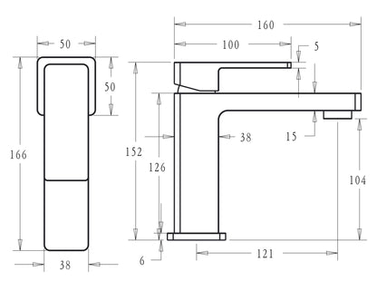 Ceram Basin Mixer - Brushed Nickel