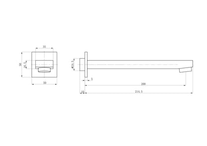 Ceram Spout - Chrome