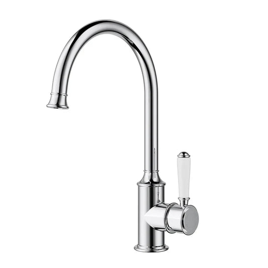 Clasico Sink Mixer Gooseneck - Chrome / Ceramic Handle