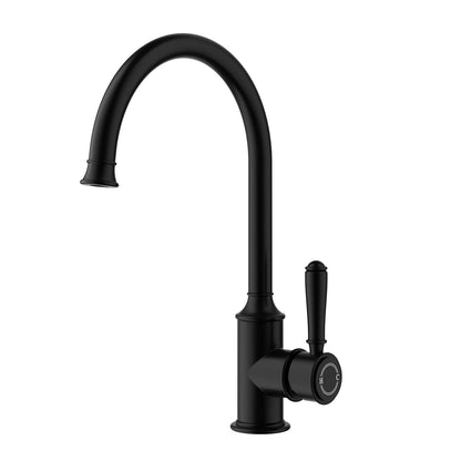 Clasico Sink Mixer Gooseneck - matt-black / Standard Handle