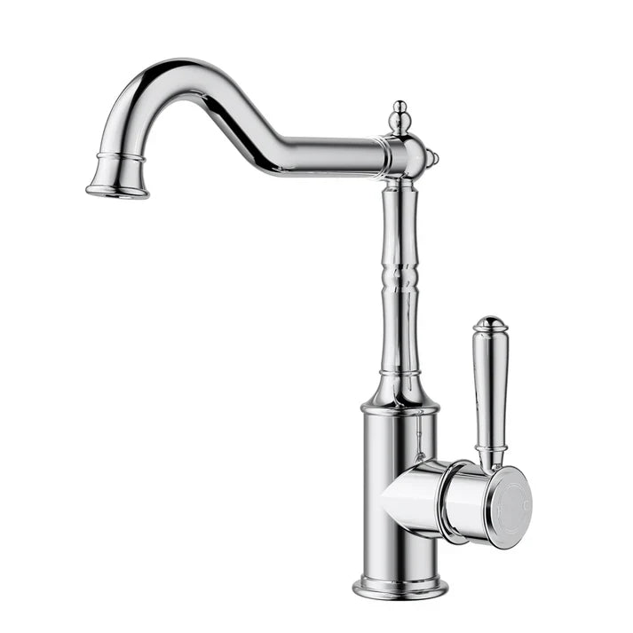 Clasico Sink Mixer Hook Spout - Chrome / Standard Handle