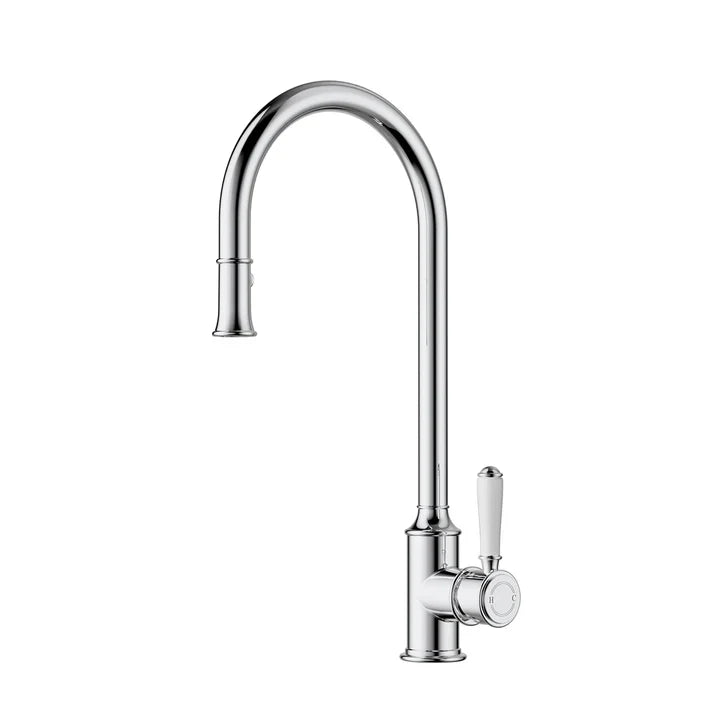Clasico Sink Mixer Pull-Out - Chrome / Ceramic Handle