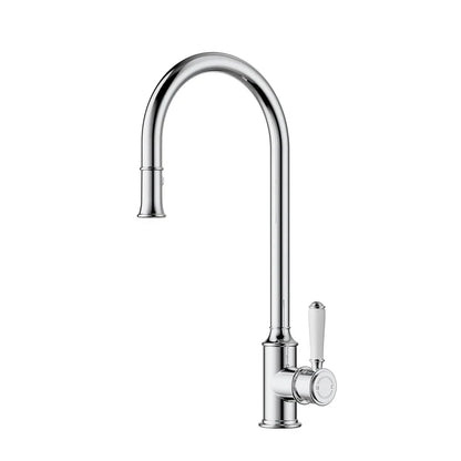 Clasico Sink Mixer Pull-Out - Chrome / Ceramic Handle