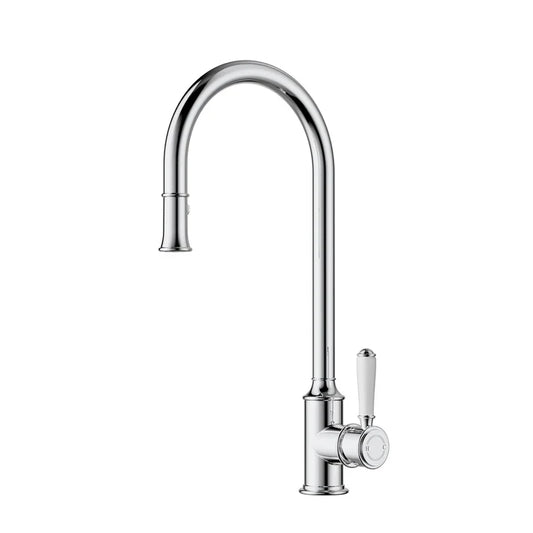 Clasico Sink Mixer Pull-Out - Chrome / Ceramic Handle
