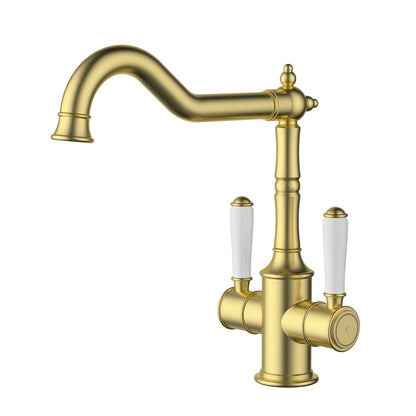 Clasico Sink Mixer Twin Handle / Ceramic Handle - Chrome