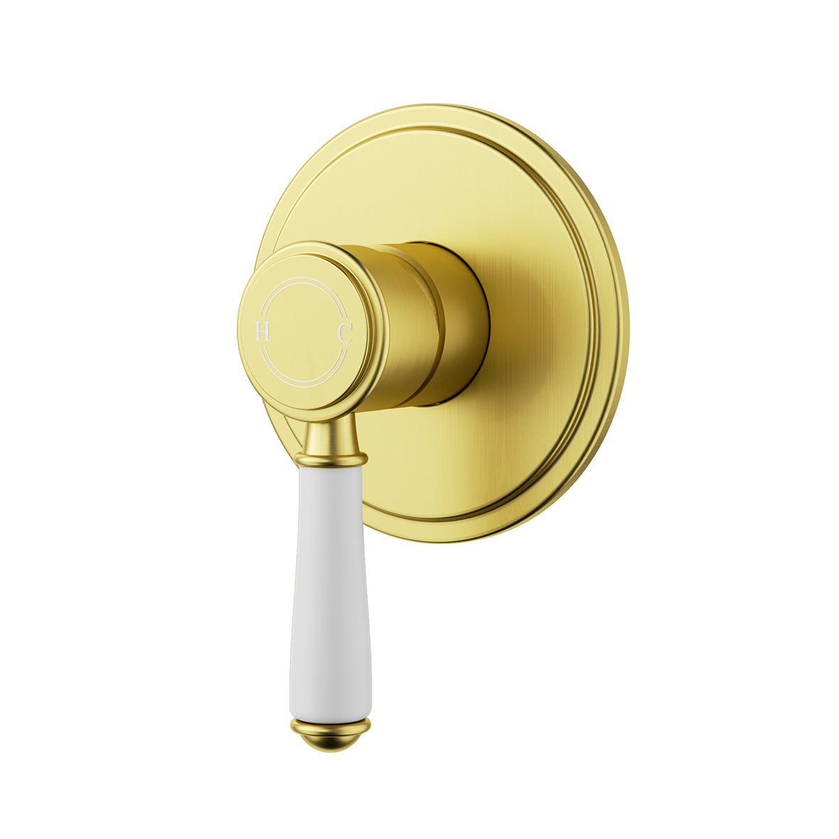 Clasico Wall Mixer - brushed-gold / Ceramic Handle / Clasico Wall Mixer Body