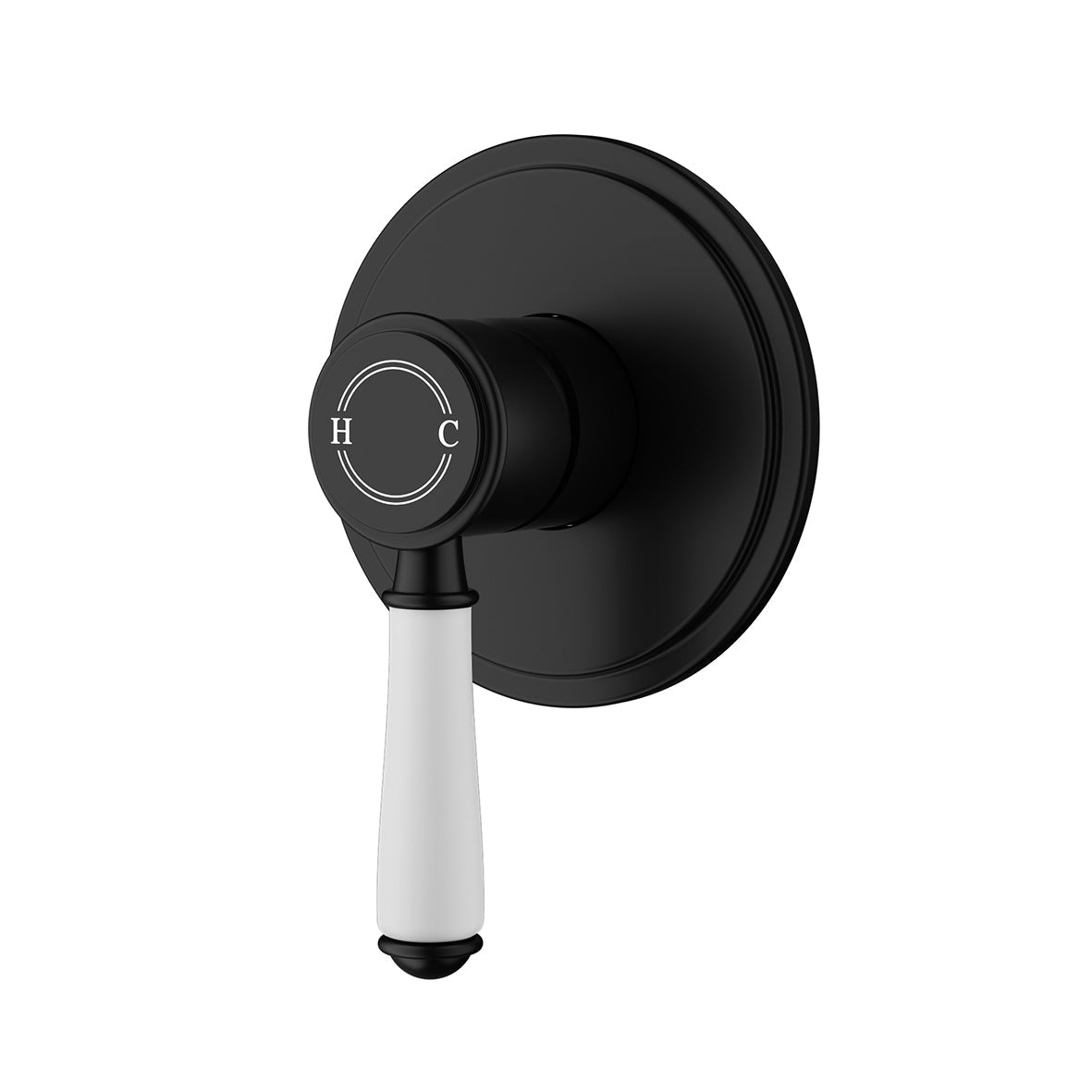 Clasico Wall Mixer - matt-black / Ceramic Handle / Clasico Wall Mixer Body