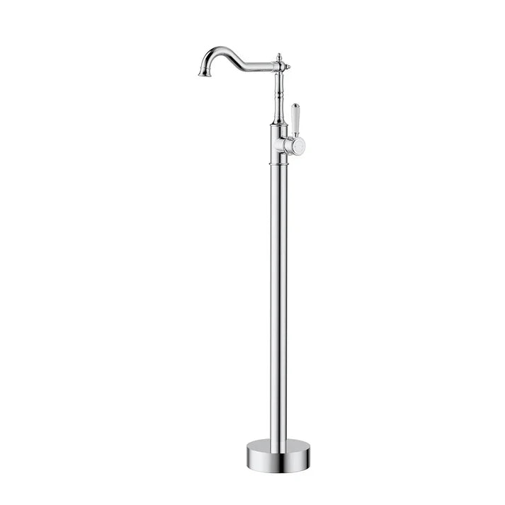Clasico Bath Mixer Freestanding - Chrome / Ceramic Handle