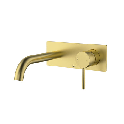 Hali Wall Mixer Basin Curved Spout - Matte Black