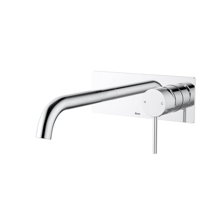 Hali Wall Mixer Basin Curved Spout - Gun Metal