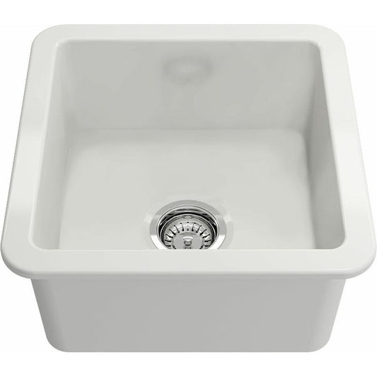 Turner Hastings CU46FSOF Cuisine Single Bowl  Fireclay Sink with Overflow