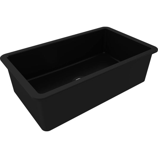 Turner Hastings CU81FSMBOF Cuisine Single Bowl  Fireclay Sink with Overflow