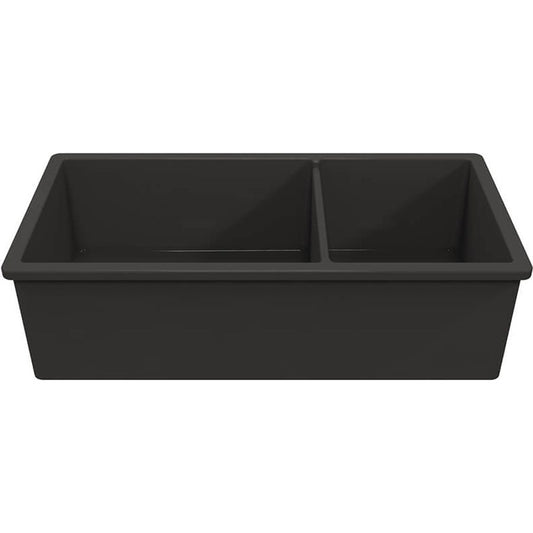 Turner Hastings CUD93FSMBOF Cuisine 1 & 1/2 Bowl  Fireclay Sink with Overflow