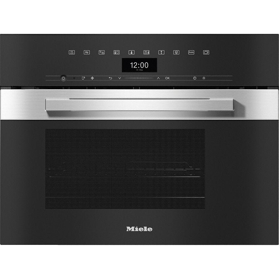 Miele DGM7440CLST Pureline 45cm Clean Steel Combination Steam Microwave Oven