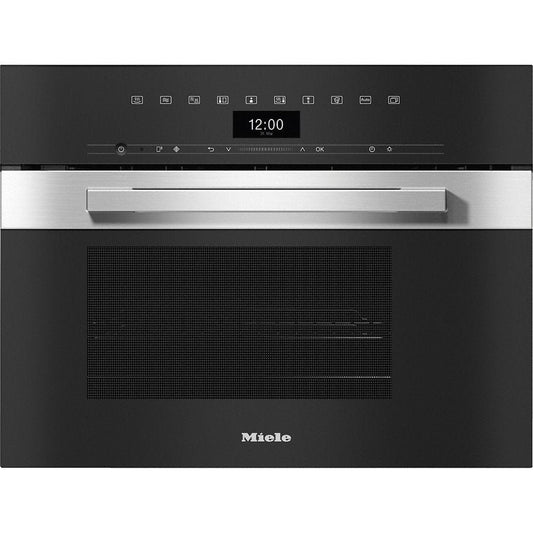 Miele DGM7440CLST Pureline 45cm Clean Steel Combination Steam Microwave Oven