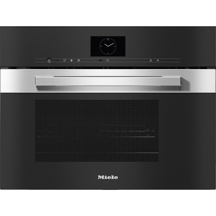 Miele DGM7640CLST Pureline 45cm Clean Steel Combination Steam Microwave Oven