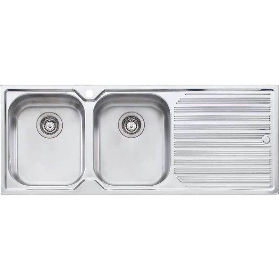 Oliveri DZ1711TH Diaz Double Bowl  Steel Sink