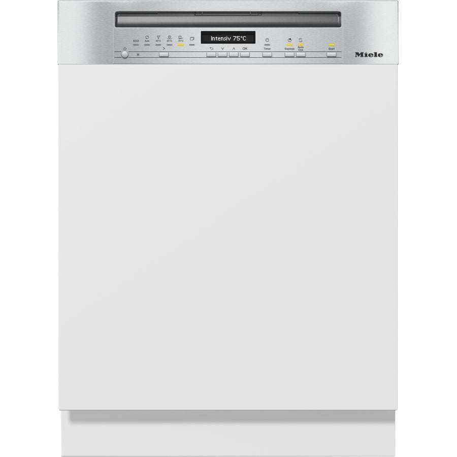 Miele G7114SCICLST CleanSteel Semi-Integrated Dishwasher with AutoDos