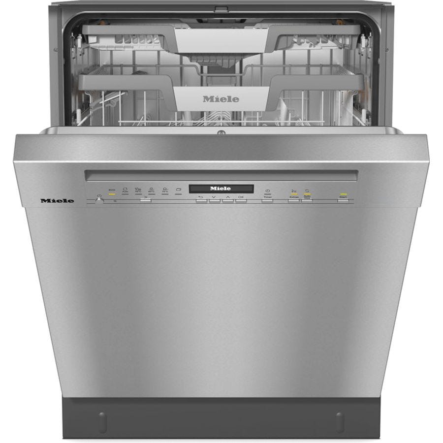 Miele G7130SCUCLST CleanSteel Built Under Dishwasher with AutoDos