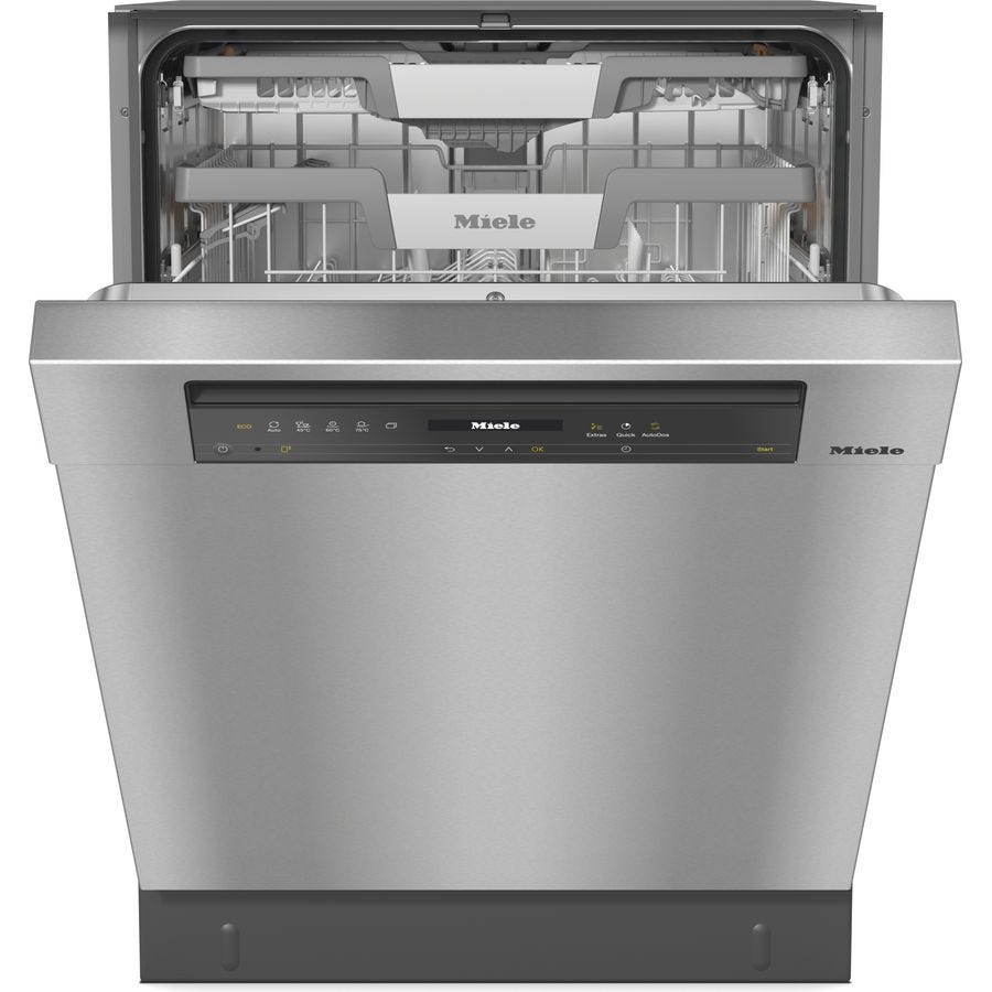 Miele G7604SCUCLST CleanSteel Built Under Dishwasher with AutoDos