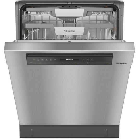 Miele G7604SCUCLST CleanSteel Built Under Dishwasher with AutoDos