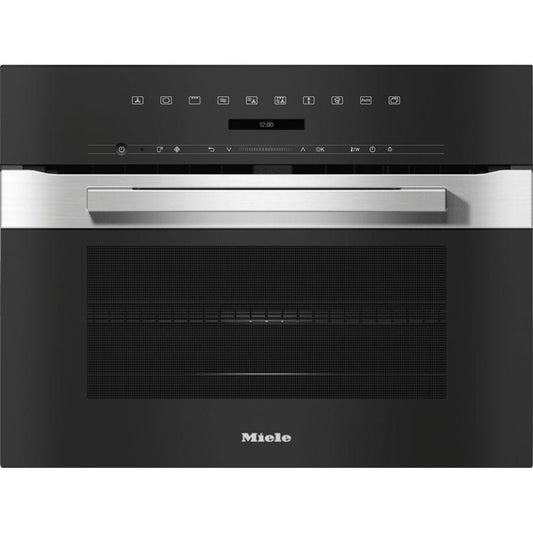 Miele H7240BMCLST 45cm Clean Steel Combination Microwave Oven