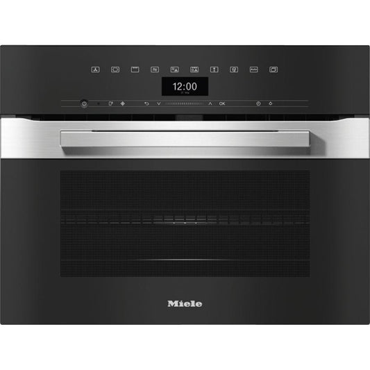 Miele H7440BMCLST PureLine 45cm CleanSteel Combination Microwave Oven