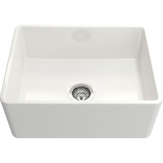 Turner Hastings NO60FSOF Novi Single Bowl  Fireclay Sink with Overflow