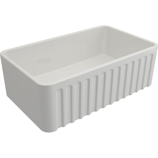 Turner Hastings NO753FSMWOF Novi Single Bowl  Fireclay Sink with Overflow