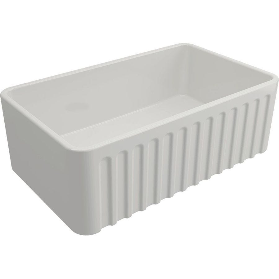 Turner Hastings NO75FSOF Novi Single Bowl  Fireclay Sink with Overflow
