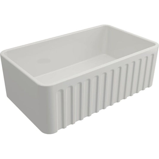 Turner Hastings NO75FSOF Novi Single Bowl  Fireclay Sink with Overflow