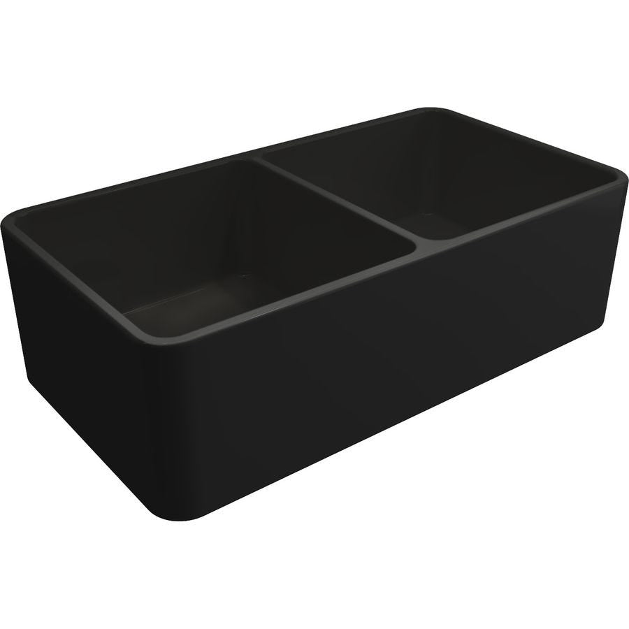 Turner Hastings NO85FSMBOF Novi Double Bowl  Fireclay Sink with Overflow