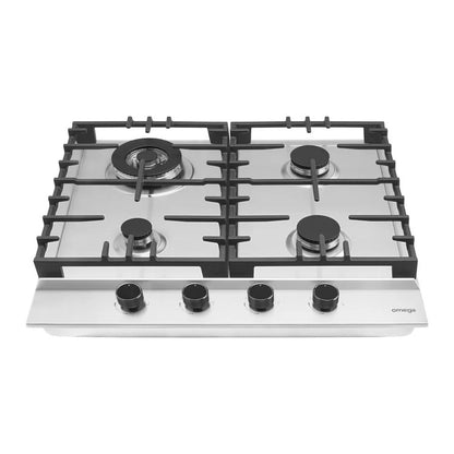Omega 60cm Gas Cooktop, Stainless Steel