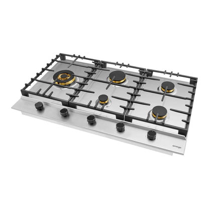 Omega  90cm Gas Cooktop, Stainless Steel