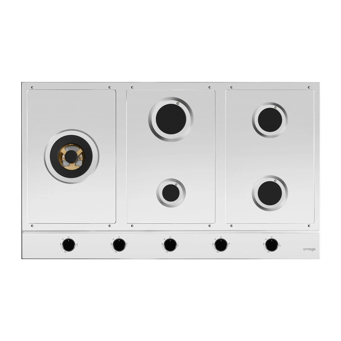 Omega  90cm Gas Cooktop, Stainless Steel