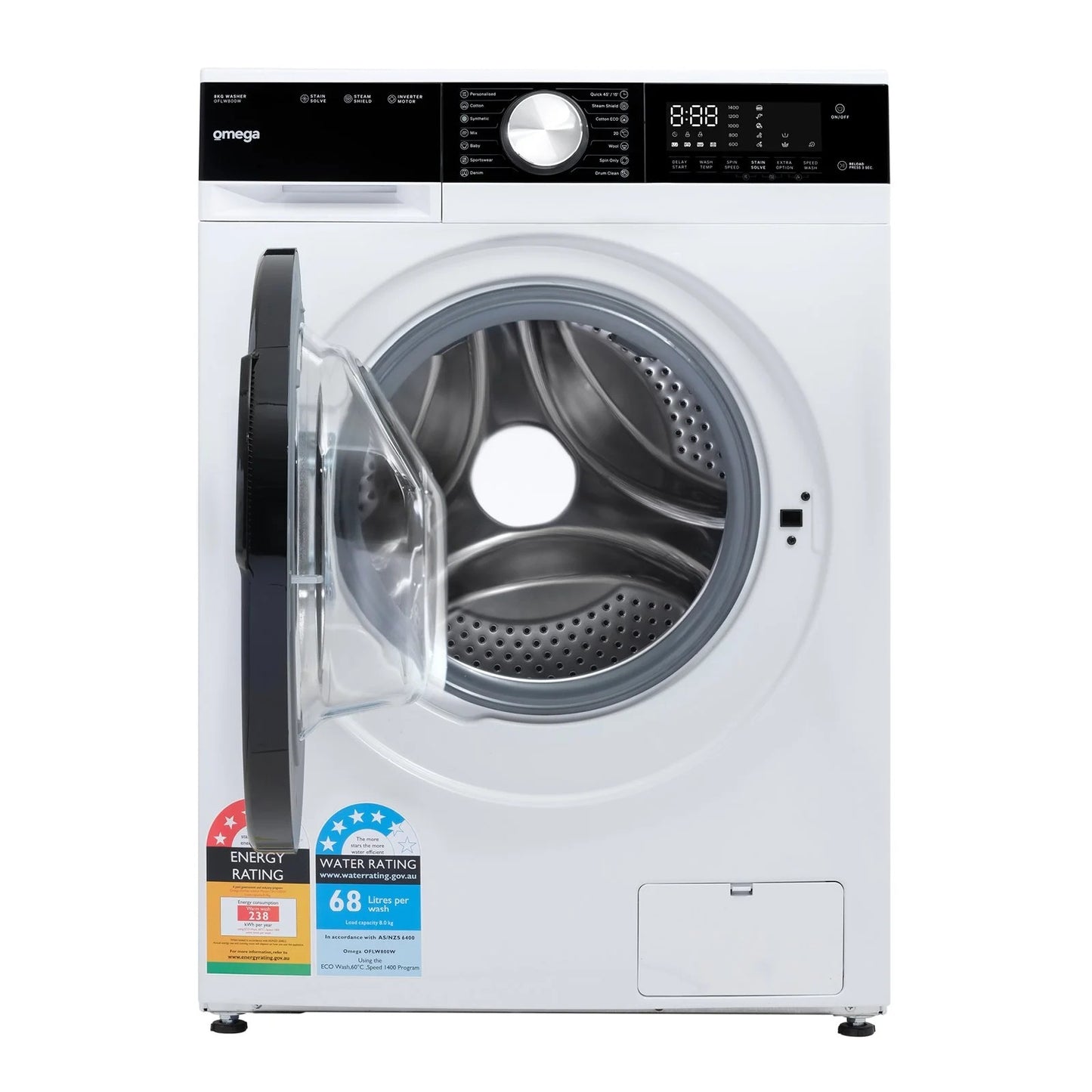 Omega 8kg Front Load Washing Machine