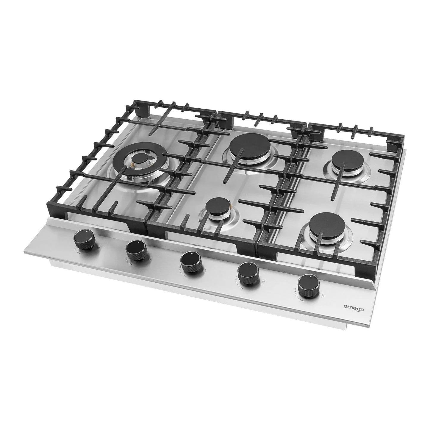 Omega 70cm Gas Cooktop, Stainless Steel