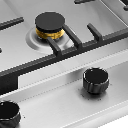 Omega  90cm Gas Cooktop, Stainless Steel